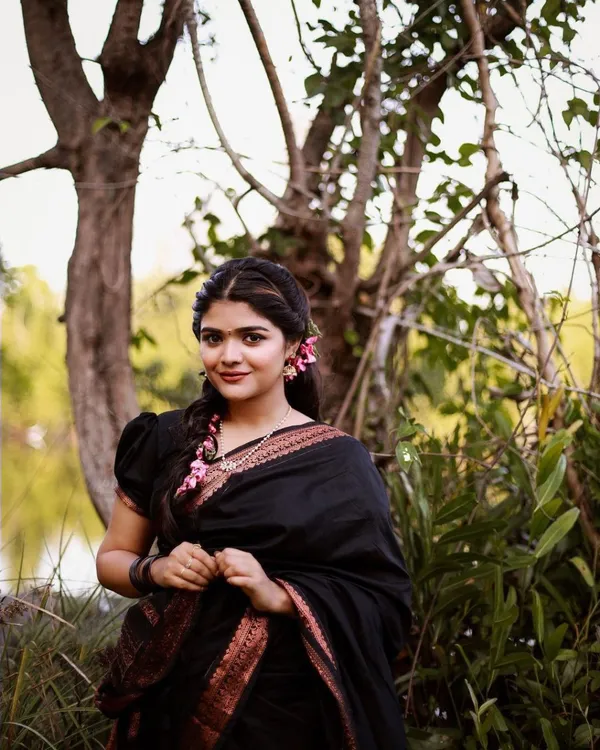 BLACK_PURE_COTTON_SAREE